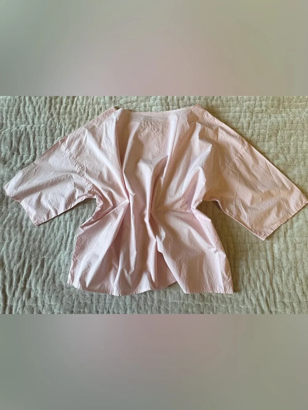 MANUELLE GUIBAL The Zani Top in Pearl Pink Parisian Boxy Blouse Cotton Poplin 0 - Picture 10 of 16